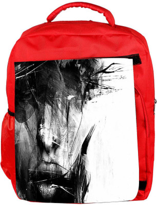 

Snoogg Eco Friendly Canvas Portrait Digital Designer Backpack Rucksack School Travel Unisex Casual Canvas Bag Bookbag Satchel 5 L Backpack(Red)