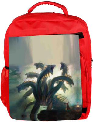 

Snoogg Eco Friendly Canvas Multi Head Dragons Backpack Rucksack School Travel Unisex Casual Canvas Bag Bookbag Satchel 5 L Backpack(Red)
