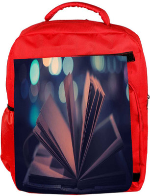 

Snoogg Eco Friendly Canvas Open Book Designer Backpack Rucksack School Travel Unisex Casual Canvas Bag Bookbag Satchel 5 L Backpack(Red)