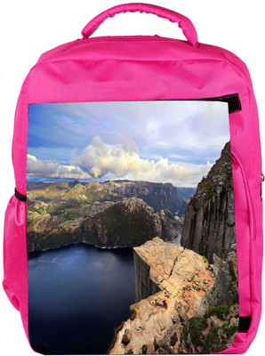 

Snoogg Eco Friendly Canvas Abstract Hill Designer Backpack Rucksack School Travel Unisex Casual Canvas Bag Bookbag Satchel 5 L Backpack(Pink)