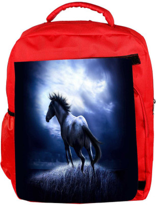

Snoogg Eco Friendly Canvas Horse Running Designer Backpack Rucksack School Travel Unisex Casual Canvas Bag Bookbag Satchel 5 L Backpack(Red)