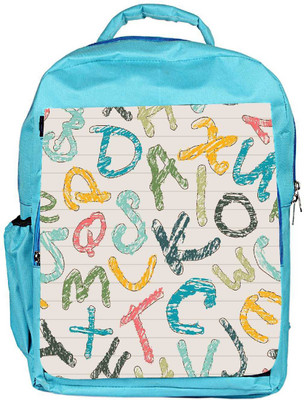 

Snoogg Eco Friendly Canvas Colors Of Alphabets Designer Backpack Rucksack School Travel Unisex Casual Canvas Bag Bookbag Satchel 5 L Backpack(Blue)