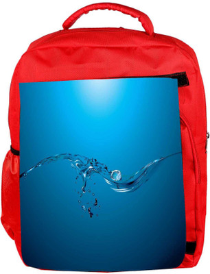 

Snoogg Eco Friendly Canvas Water Drops Designer Backpack Rucksack School Travel Unisex Casual Canvas Bag Bookbag Satchel 5 L Backpack(Red)