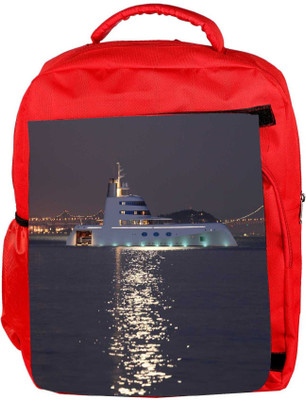

Snoogg Eco Friendly Canvas White Ship On Sea Designer Backpack Rucksack School Travel Unisex Casual Canvas Bag Bookbag Satchel 5 L Backpack(Red)