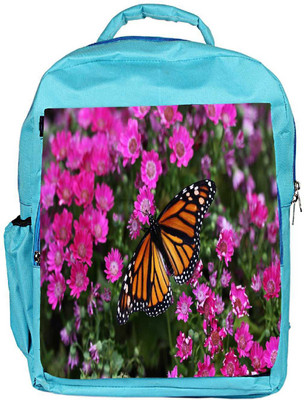 

Snoogg Eco Friendly Canvas Butterfly In Pink Flower Designer Backpack Rucksack School Travel Unisex Casual Canvas Bag Bookbag Satchel 5 L Backpack(Blue)