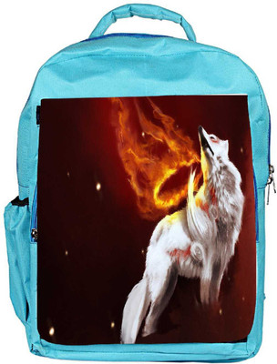 

Snoogg Eco Friendly Canvas White Wolf Designer Backpack Rucksack School Travel Unisex Casual Canvas Bag Bookbag Satchel 5 L Backpack(Blue)