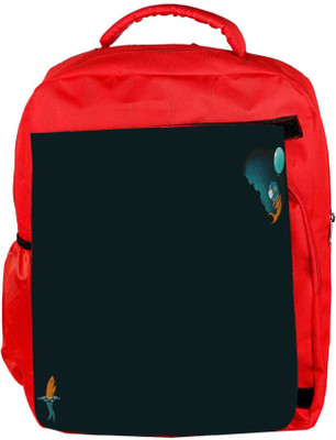 

Snoogg Eco Friendly Canvas Astronaut Goldfish Vector Designer Backpack Rucksack School Travel Unisex Casual Canvas Bag Bookbag Satchel 5 L Backpack(Red)