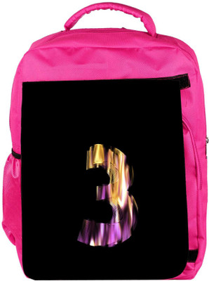 

Snoogg Eco Friendly Canvas Flaming 3D Letter Backpack Rucksack School Travel Unisex Casual Canvas Bag Bookbag Satchel 5 L Backpack(Pink)