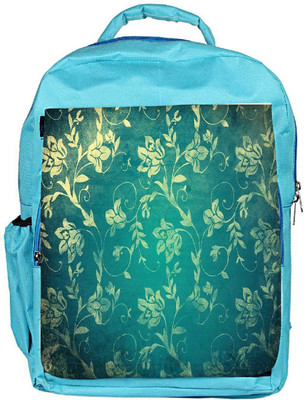 

Snoogg Eco Friendly Canvas Grunge Flower Teal Backpack Rucksack School Travel Unisex Casual Canvas Bag Bookbag Satchel 5 L Backpack(Blue)