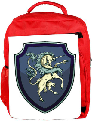 

Snoogg Eco Friendly Canvas Crests Vector Element Backpack Rucksack School Travel Unisex Casual Canvas Bag Bookbag Satchel 5 L Backpack(Red)