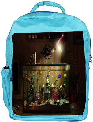 

Snoogg Eco Friendly Canvas Colourful Fish Tank Designer Backpack Rucksack School Travel Unisex Casual Canvas Bag Bookbag Satchel 5 L Backpack(Blue)
