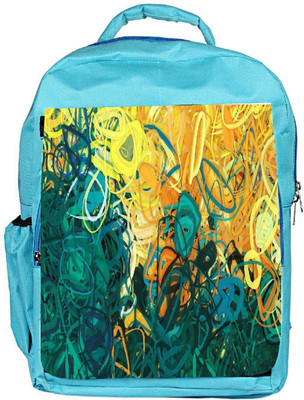 

Snoogg Eco Friendly Canvas Scribble Art Backpack Rucksack School Travel Unisex Casual Canvas Bag Bookbag Satchel 5 L Backpack(Blue)