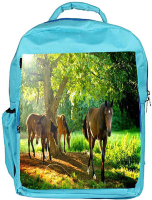 

Snoogg Eco Friendly Canvas Brown Horse Designer Backpack Rucksack School Travel Unisex Casual Canvas Bag Bookbag Satchel 5 L Backpack(Blue)