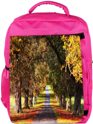 

Snoogg Eco Friendly Canvas Huge Trees Designer Backpack Rucksack School Travel Unisex Casual Canvas Bag Bookbag Satchel 5 L Backpack(Pink)