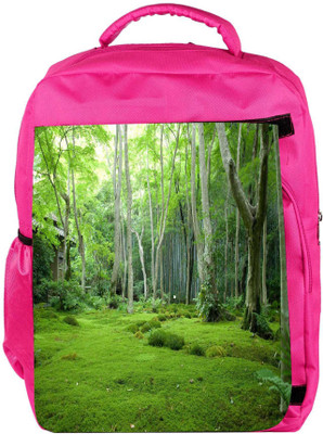 

Snoogg Eco Friendly Canvas Green Garden Designer Backpack Rucksack School Travel Unisex Casual Canvas Bag Bookbag Satchel 5 L Backpack(Pink)