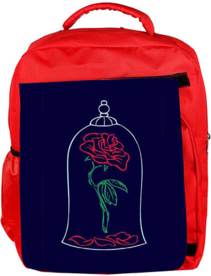 

Snoogg Eco Friendly Canvas Bell Rose Backpack Rucksack School Travel Unisex Casual Canvas Bag Bookbag Satchel 5 L Backpack(Red)