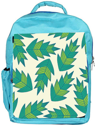 

Snoogg Eco Friendly Canvas A Seamless Leaf Pattern Backpack Rucksack School Travel Unisex Casual Canvas Bag Bookbag Satchel 5 L Backpack(Blue)