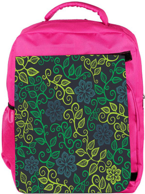 

Snoogg Eco Friendly Canvas A Seamless Leaf Pattern Backpack Rucksack School Travel Unisex Casual Canvas Bag Bookbag Satchel 5 L Backpack(Pink)