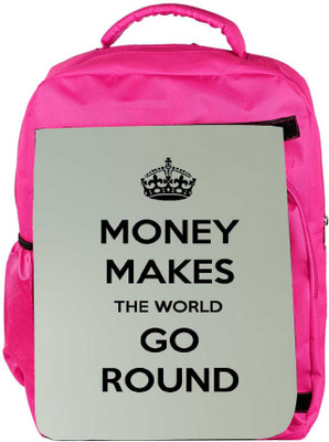 

Snoogg Eco Friendly Canvas Money Makes Backpack Rucksack School Travel Unisex Casual Canvas Bag Bookbag Satchel 5 L Backpack(Pink)