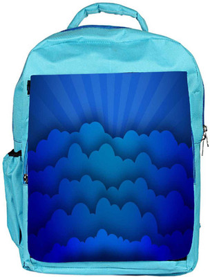 

Snoogg Eco Friendly Canvas Blue Clouds Designer Backpack Rucksack School Travel Unisex Casual Canvas Bag Bookbag Satchel 5 L Backpack(Blue)