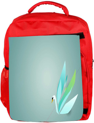 

Snoogg Eco Friendly Canvas Colorful Swan Designer Backpack Rucksack School Travel Unisex Casual Canvas Bag Bookbag Satchel 5 L Backpack(Red)