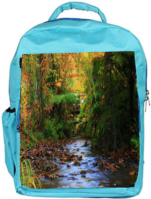 

Snoogg Eco Friendly Canvas Colordul Trees Designer Backpack Rucksack School Travel Unisex Casual Canvas Bag Bookbag Satchel 5 L Backpack(Blue)