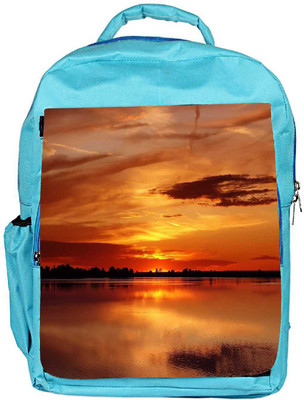 

Snoogg Eco Friendly Canvas Sunset View Designer Backpack Rucksack School Travel Unisex Casual Canvas Bag Bookbag Satchel 5 L Backpack(Blue)