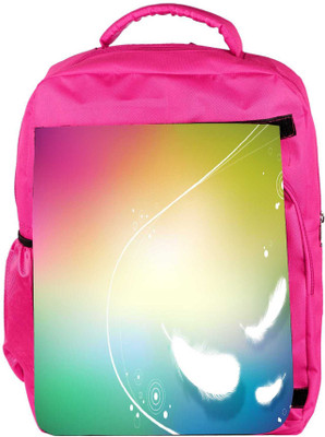 

Snoogg Eco Friendly Canvas White Feather Designer Backpack Rucksack School Travel Unisex Casual Canvas Bag Bookbag Satchel 5 L Backpack(Pink)