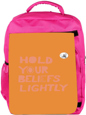 

Snoogg Eco Friendly Canvas Hold Your Beliefs Tightly 2750 Backpack Rucksack School Travel Unisex Casual Canvas Bag Bookbag Satchel 5 L Backpack(Pink)