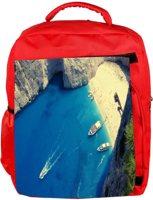 

Snoogg Eco Friendly Canvas Small Beach Side Designer Backpack Rucksack School Travel Unisex Casual Canvas Bag Bookbag Satchel 5 L Backpack(Red)