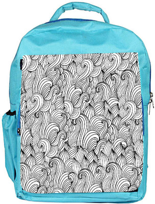 

Snoogg Eco Friendly Canvas White Abstarct Pattern Designer Backpack Rucksack School Travel Unisex Casual Canvas Bag Bookbag Satchel 5 L Backpack(Blue)