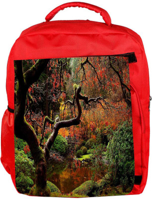 

Snoogg Eco Friendly Canvas Pound In Garden Designer Backpack Rucksack School Travel Unisex Casual Canvas Bag Bookbag Satchel 5 L Backpack(Red)