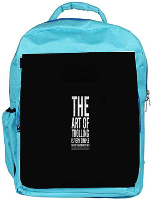 

Snoogg Eco Friendly Canvas The Art Of Trolling Designer Backpack Rucksack School Travel Unisex Casual Canvas Bag Bookbag Satchel 5 L Backpack(Blue)