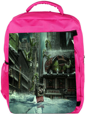 

Snoogg Eco Friendly Canvas The End Designer Backpack Rucksack School Travel Unisex Casual Canvas Bag Bookbag Satchel 5 L Backpack(Pink)