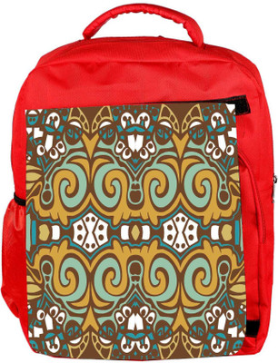 

Snoogg Eco Friendly Canvas Abstract Pattern Multicolor Design Designer Backpack Rucksack School Travel Unisex Casual Canvas Bag Bookbag Satchel 5 L Backpack(Red)
