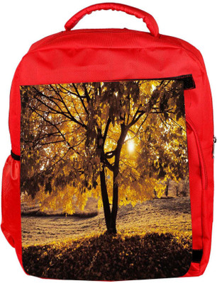 

Snoogg Eco Friendly Canvas Summer Forest Designer Backpack Rucksack School Travel Unisex Casual Canvas Bag Bookbag Satchel 5 L Backpack(Red)
