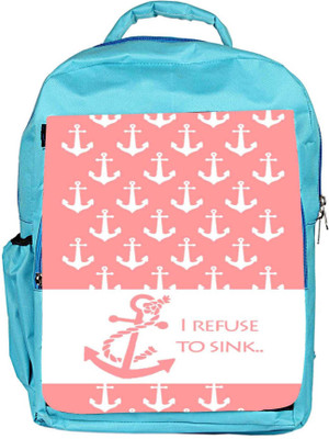 

Snoogg Eco Friendly Canvas I Refuse To Sink Pink Backpack Rucksack School Travel Unisex Casual Canvas Bag Bookbag Satchel 5 L Backpack(Blue)