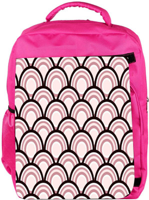 

Snoogg Eco Friendly Canvas Abstract Black Pattern Design Designer Backpack Rucksack School Travel Unisex Casual Canvas Bag Bookbag Satchel 5 L Backpack(Pink)