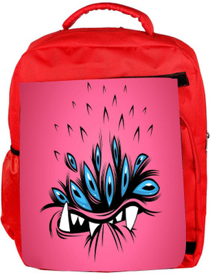 

Snoogg Eco Friendly Canvas Van Beater Face Designer Backpack Rucksack School Travel Unisex Casual Canvas Bag Bookbag Satchel 5 L Backpack(Red)
