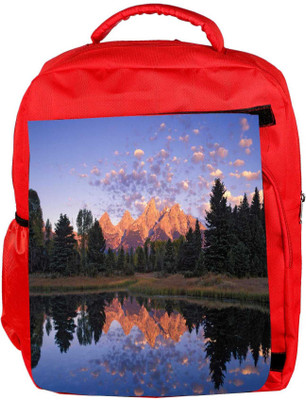 

Snoogg Eco Friendly Canvas Abstract Nature Designer Backpack Rucksack School Travel Unisex Casual Canvas Bag Bookbag Satchel 5 L Backpack(Red)