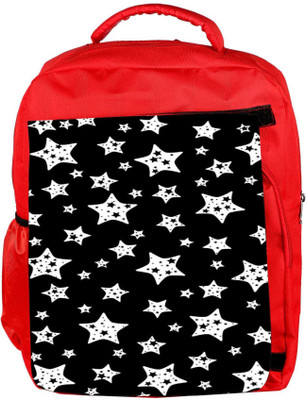 

Snoogg Eco Friendly Canvas Star Pattern 2438 Backpack Rucksack School Travel Unisex Casual Canvas Bag Bookbag Satchel 5 L Backpack(Red)