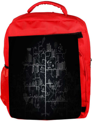 

Snoogg Eco Friendly Canvas Amazed City Designer Backpack Rucksack School Travel Unisex Casual Canvas Bag Bookbag Satchel 5 L Backpack(Red)