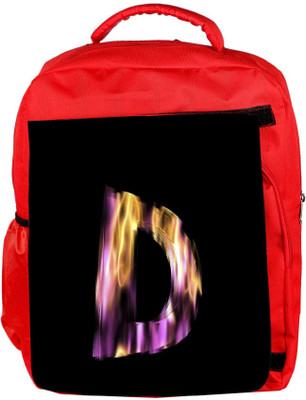 

Snoogg Eco Friendly Canvas Flaming 3D Letter Backpack Rucksack School Travel Unisex Casual Canvas Bag Bookbag Satchel 5 L Backpack(Red)
