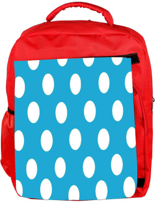 

Snoogg Eco Friendly Canvas Blue Polka Dot Backpack Rucksack School Travel Unisex Casual Canvas Bag Bookbag Satchel 5 L Backpack(Red)