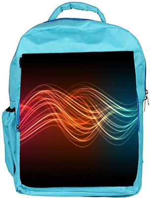 

Snoogg Eco Friendly Canvas Abstract Neon Pattern Design Designer Backpack Rucksack School Travel Unisex Casual Canvas Bag Bookbag Satchel 5 L Backpack(Blue)