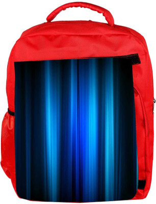 

Snoogg Eco Friendly Canvas Abstract Blue Strips Designer Backpack Rucksack School Travel Unisex Casual Canvas Bag Bookbag Satchel 5 L Backpack(Red)
