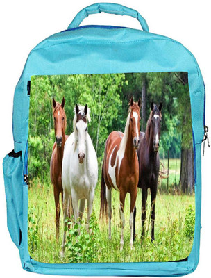 

Snoogg Eco Friendly Canvas Variety Of Horses Designer Backpack Rucksack School Travel Unisex Casual Canvas Bag Bookbag Satchel 5 L Backpack(Blue)