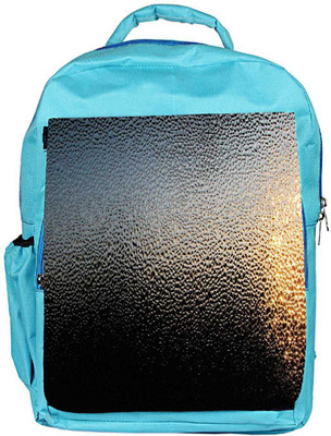 

Snoogg Eco Friendly Canvas Black Water Drops Designer Backpack Rucksack School Travel Unisex Casual Canvas Bag Bookbag Satchel 5 L Backpack(Blue)