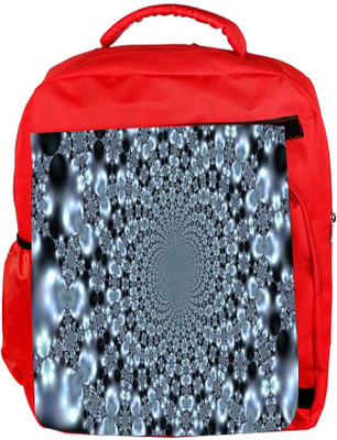 

Snoogg Eco Friendly Canvas Abstract Black Design Designer Backpack Rucksack School Travel Unisex Casual Canvas Bag Bookbag Satchel 5 L Backpack(Red)