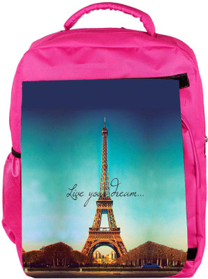 

Snoogg Eco Friendly Canvas Live Your Dream Backpack Rucksack School Travel Unisex Casual Canvas Bag Bookbag Satchel 5 L Backpack(Pink)